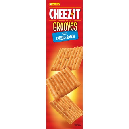 Cheez It Grooves Zesty Cheddar Ranch Crispy Cracker Chips 9 Oz