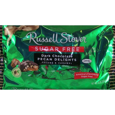 Russell Stover Sugar Free Dark Chocolate Pecan Delights 10 Oz