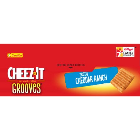 Cheez It Grooves Zesty Cheddar Ranch Crispy Cracker Chips 9 Oz